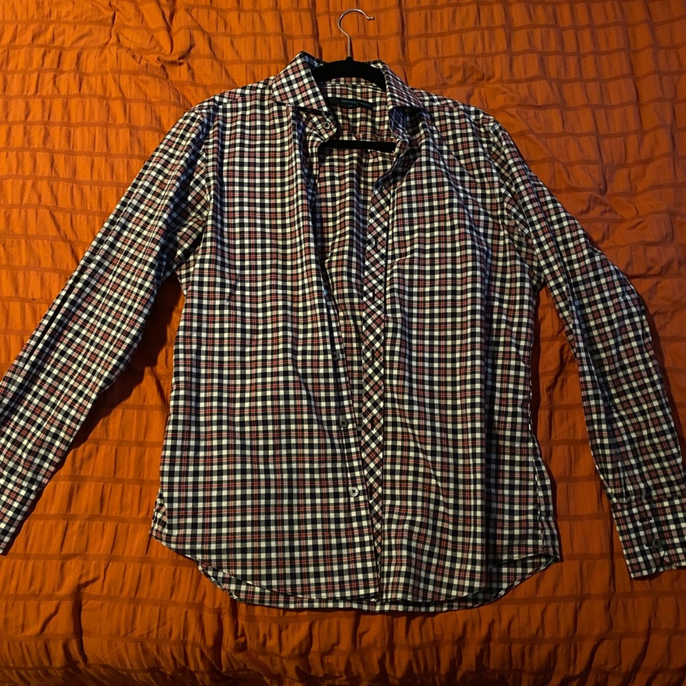 Zachary Prell Multicolor Checkered Dress Shirt